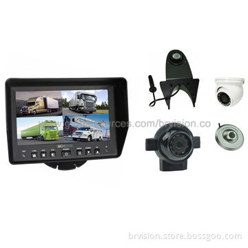 7.0-inch Rear-view Camera System, Includes Shark and Dome Camera with Remote Controller